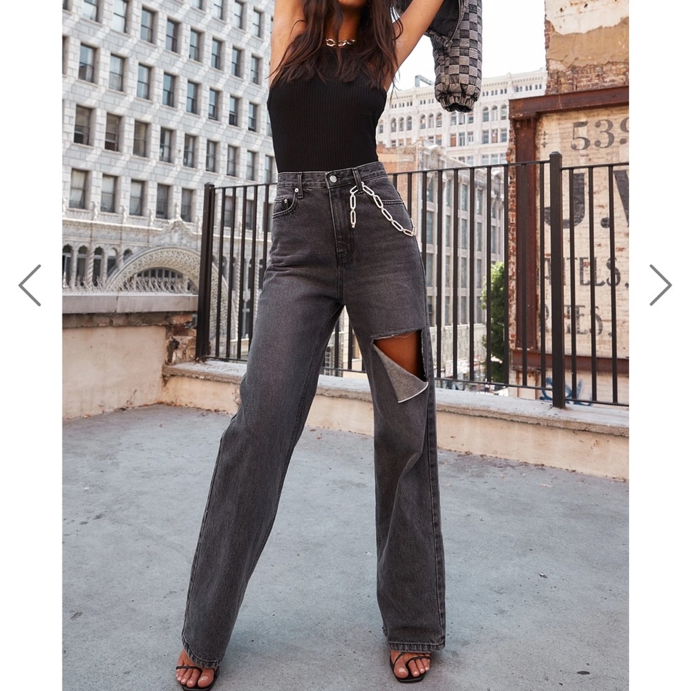12th Tribe Brooklyn slash jeans in black only worn once